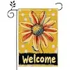 Spring Summer Sunflower Floral Garden Flag 12x18 Inch Double Sided, Welcome Yard Decor, Farmhouse Outdoor Flag for Lawn Pati jjp