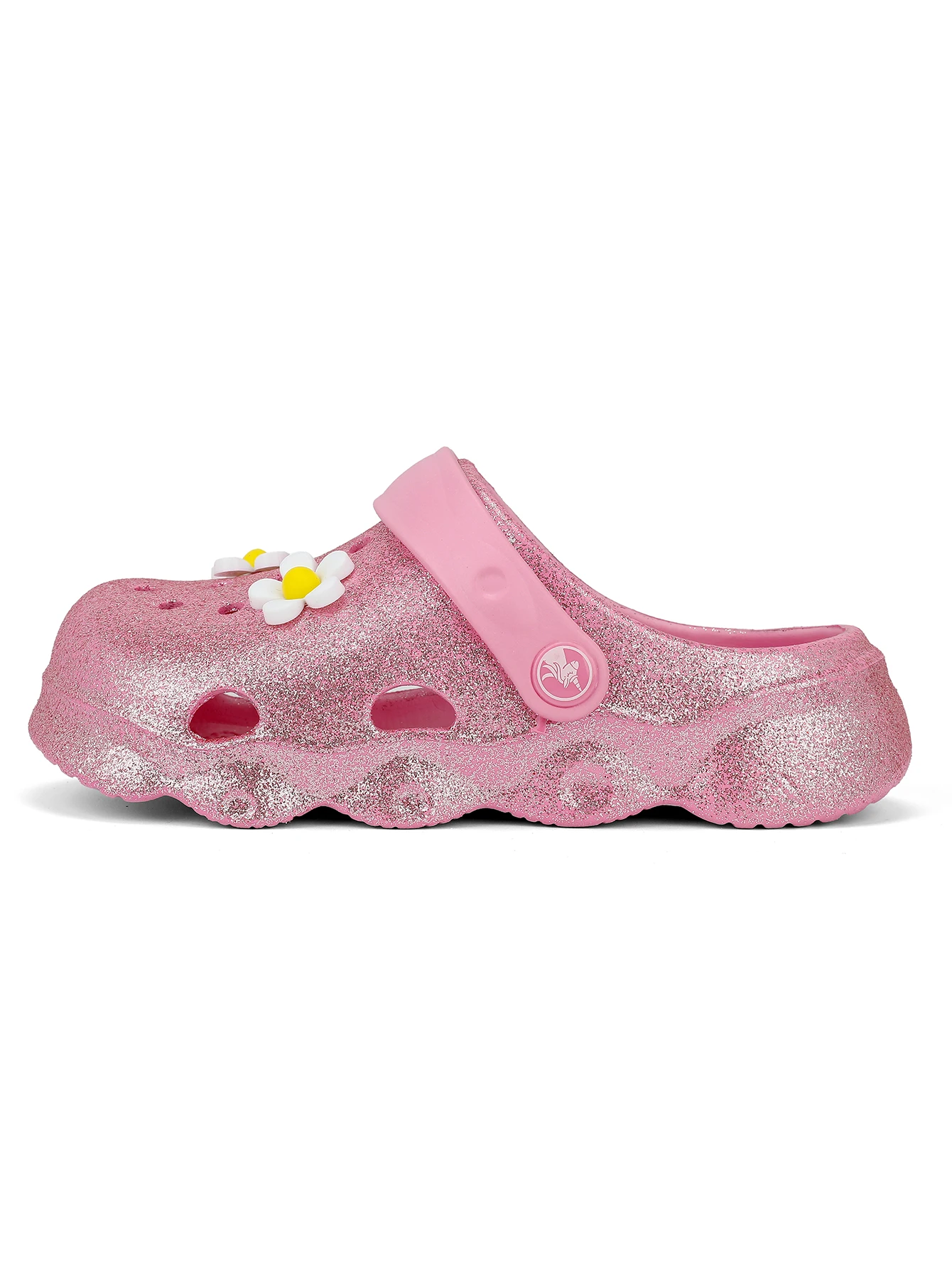 Glitzer-Clog für Kinder, leichte EVA-Gartenschuhe, wasserdichte rutschfeste Sandalen, bequeme Slip-On-Schuhe für drinnen und draußen 1214 – Detail 4