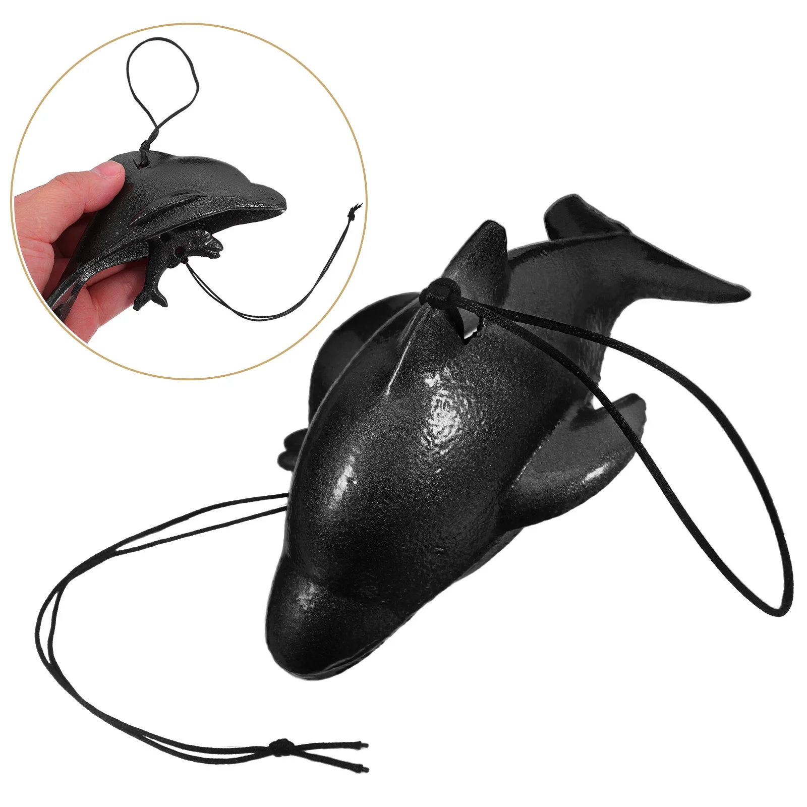 

Japanese Cast Iron Dolphin Wind Chime Vintage Retro Outdoor Balcony Hanging Bell Soothing Sound Metal Ornament for Home Garden