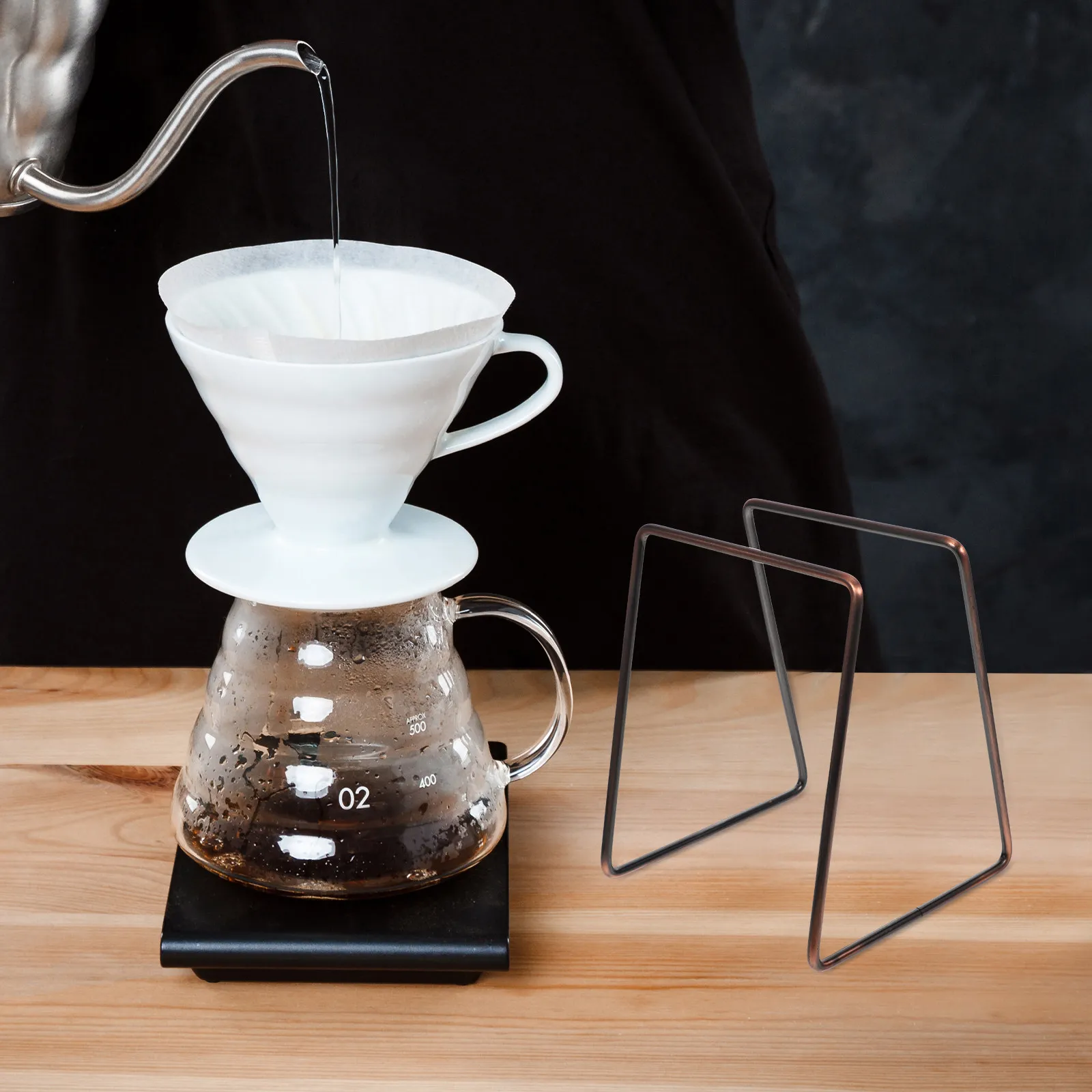 

Brass Metal Coffee Dripper Stand Filter Cup Holder Reusable Rack Perfect Gift Coffee Lovers Filter Cup Holder