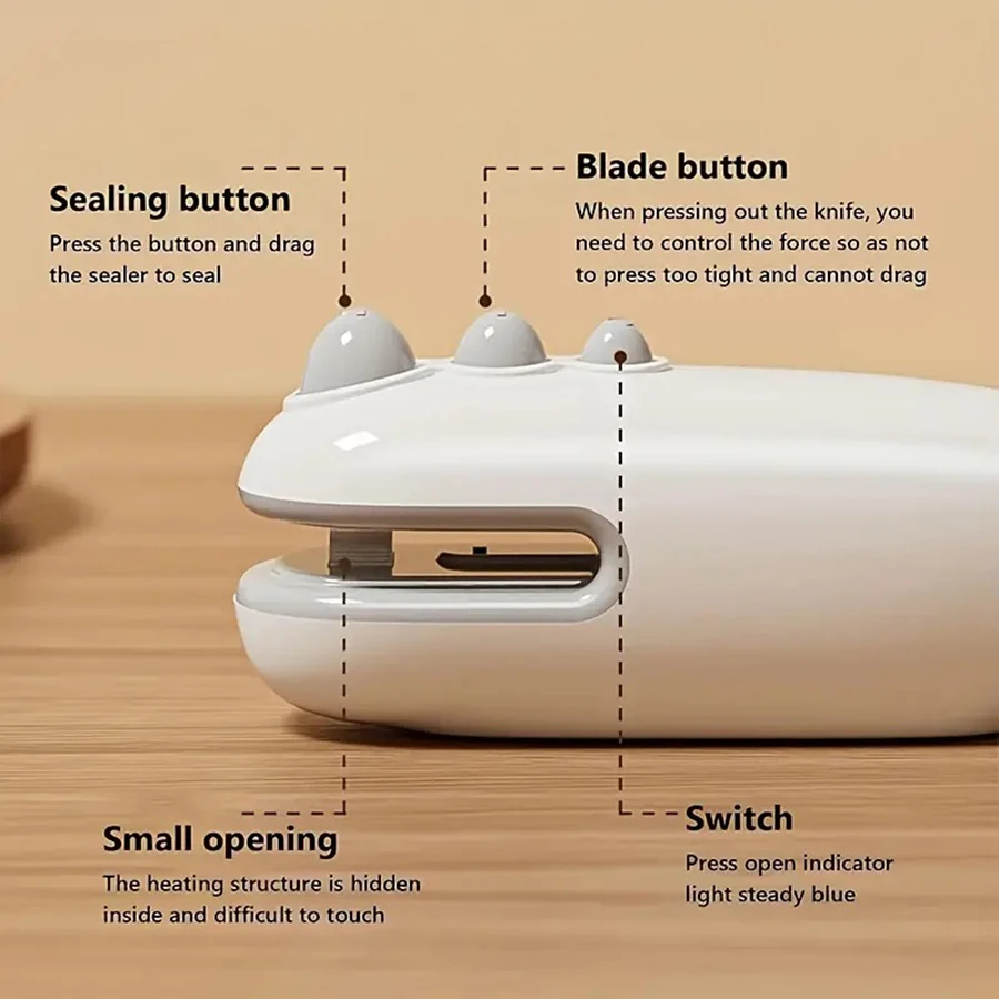 آلة ختم الأكياس الصغيرة، آلة ختم الأكياس المغناطيسية المحمولة القابلة لإعادة الشحن، حفظ الطعام