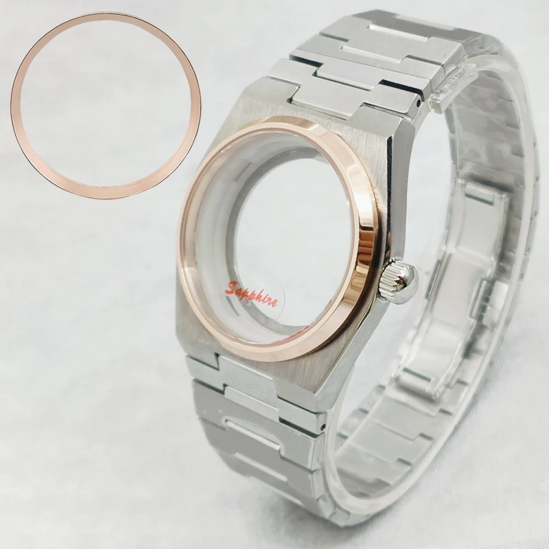 

PRX Super Player 40mm Silver case strap +Sapphire Glass Fit NH35 NH36 4R35 4R36 7S Movement Watch Case Kit Refitting Replace