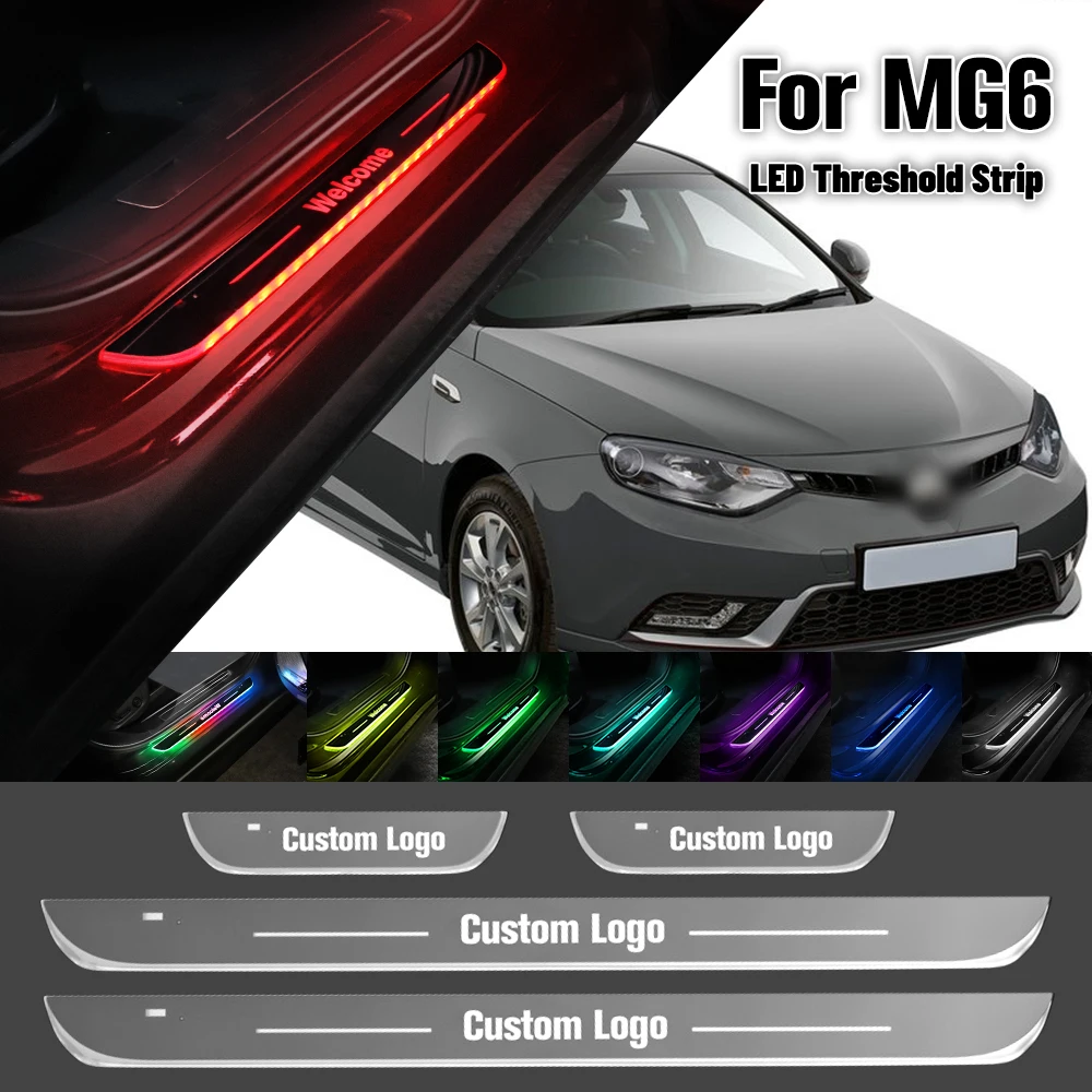 

For MG 6 MG6 2009-2023 Car Door Sill Light Customized Logo LED 2016 2017 2018 2020 2022 Welcome Threshold Pedal Lamp Accessories