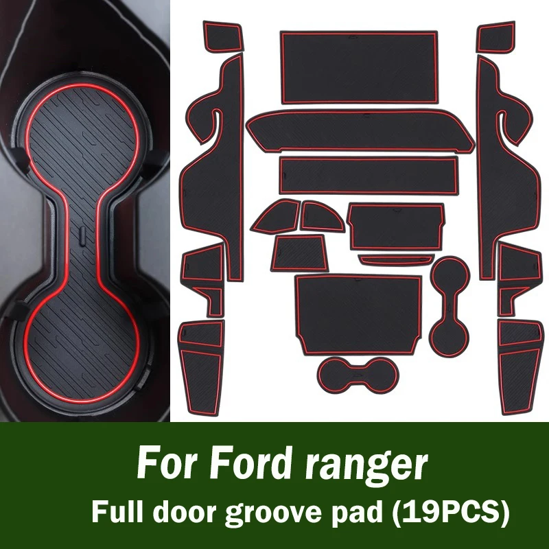 For Ford Ranger 2023 2024 Silicone Car Door Groove Mat Slot Dashboard Instrument Panel Anti-dust Pad Mat Interior Accessorie