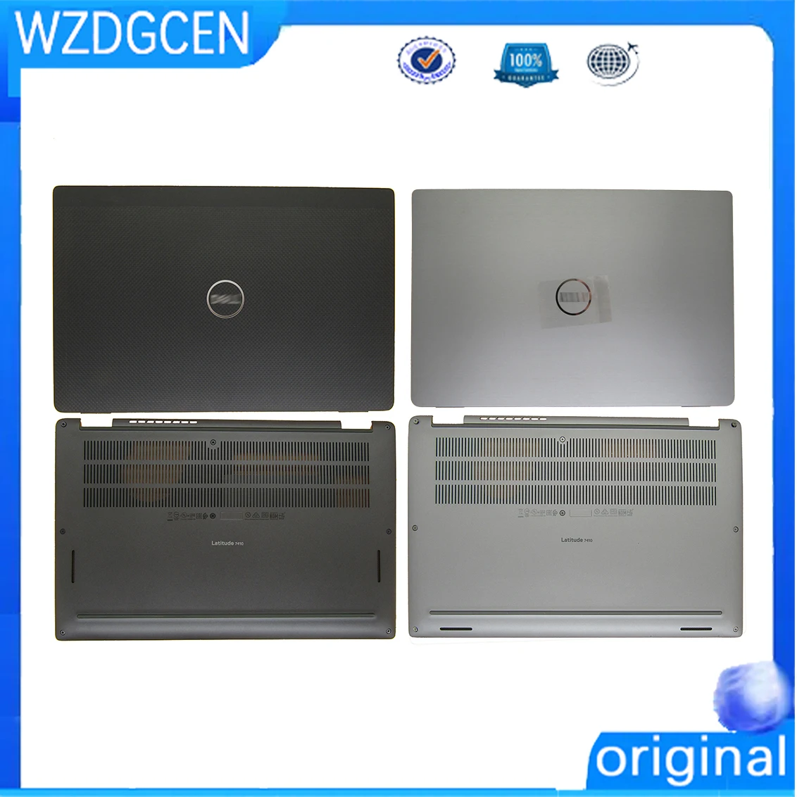 

Used Black Silver LCD Back Top Cover For Dell Latitude 7410 Laptop Case Bottom Base Shell 0TWW52