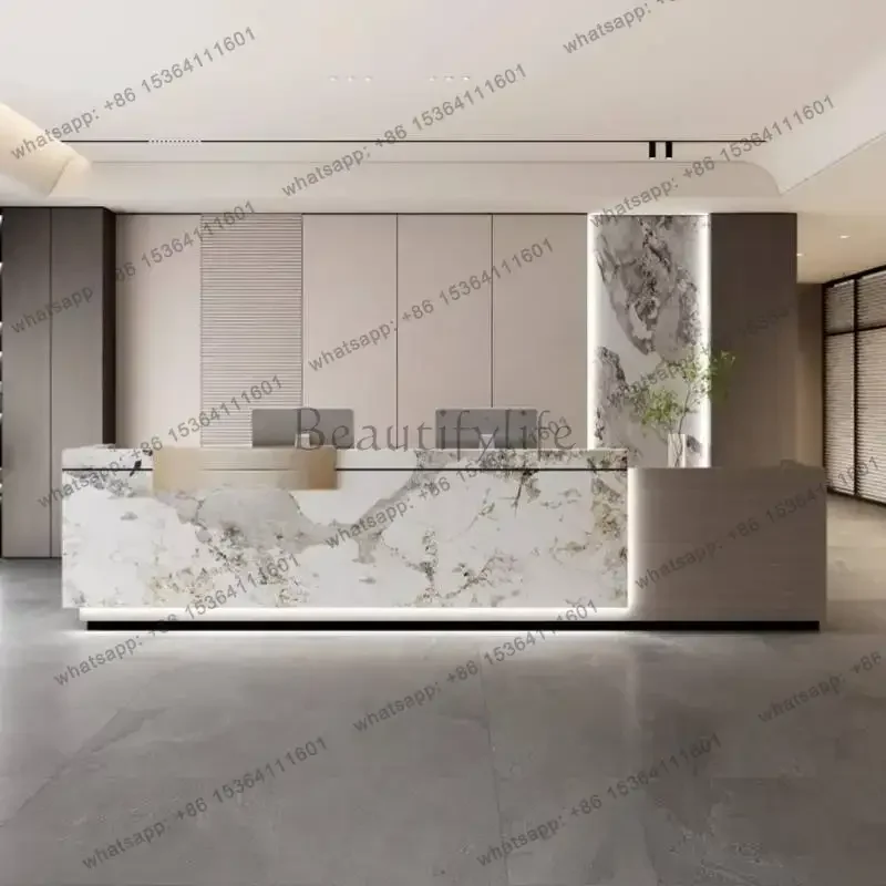 LJY Boutique Hotels Reception Desks Modern Cofeeshop Lectern Church Reception Desks Podium Business Mostrador Recepcion Furnitur