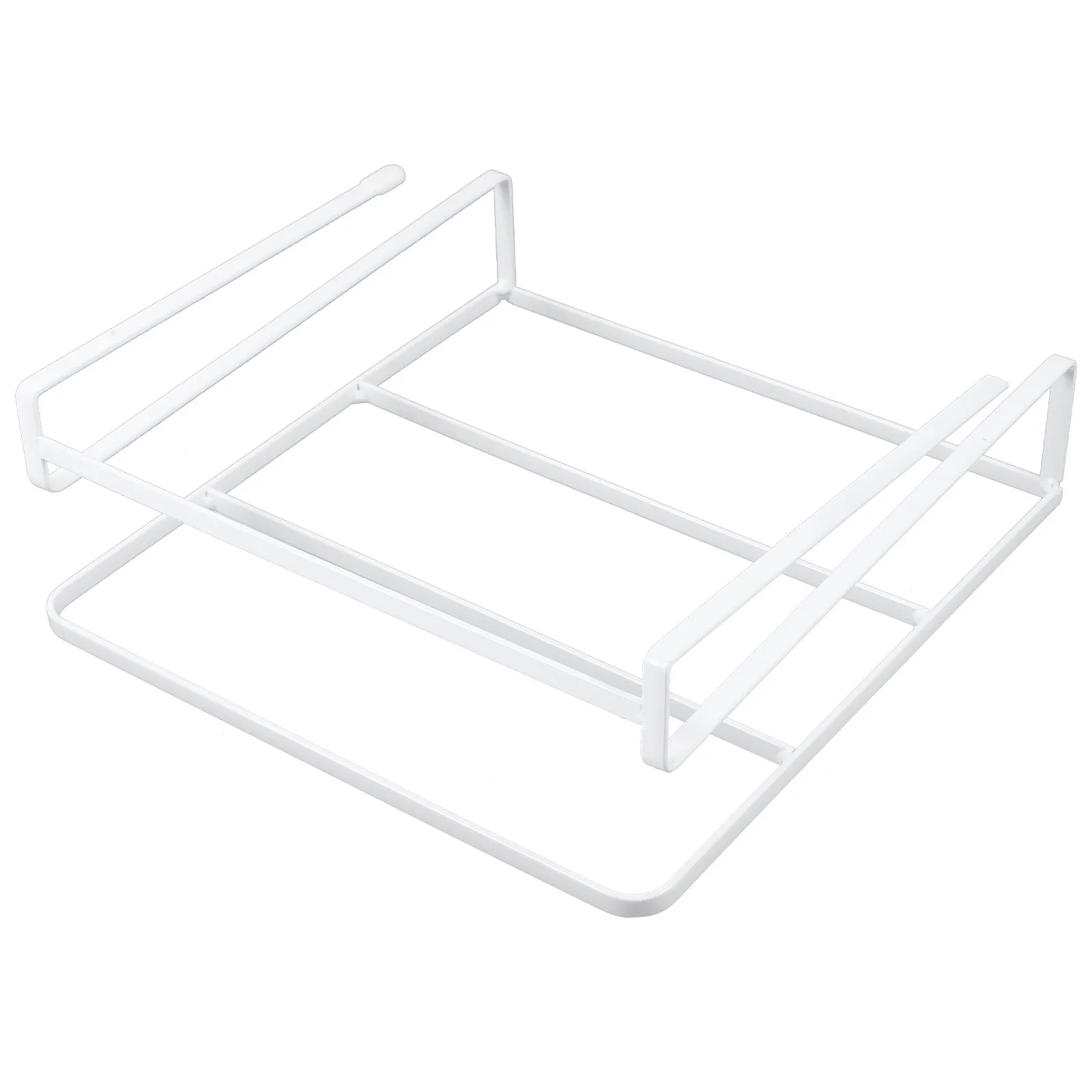 Under Desk Laptop Mount Heavy Duty Wire Storage Shelf Compact Hanging Book Storage Rack for Dormitory Office Classroom Desktop