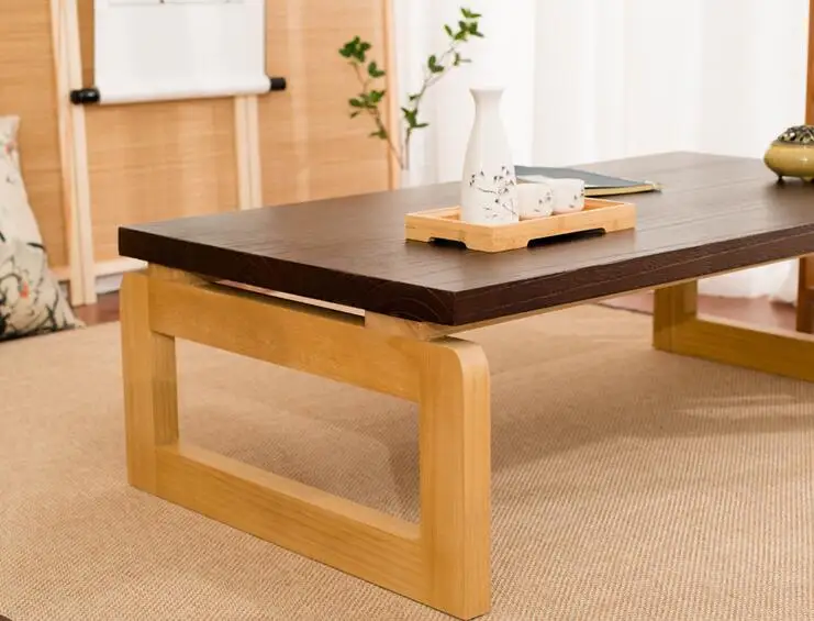 Mesa de centro de estilo moderno con patas de madera, mesa rectangular plegable de 110/120cm, mesa de té de madera multifunción para sala de estar, mesa de cóctel