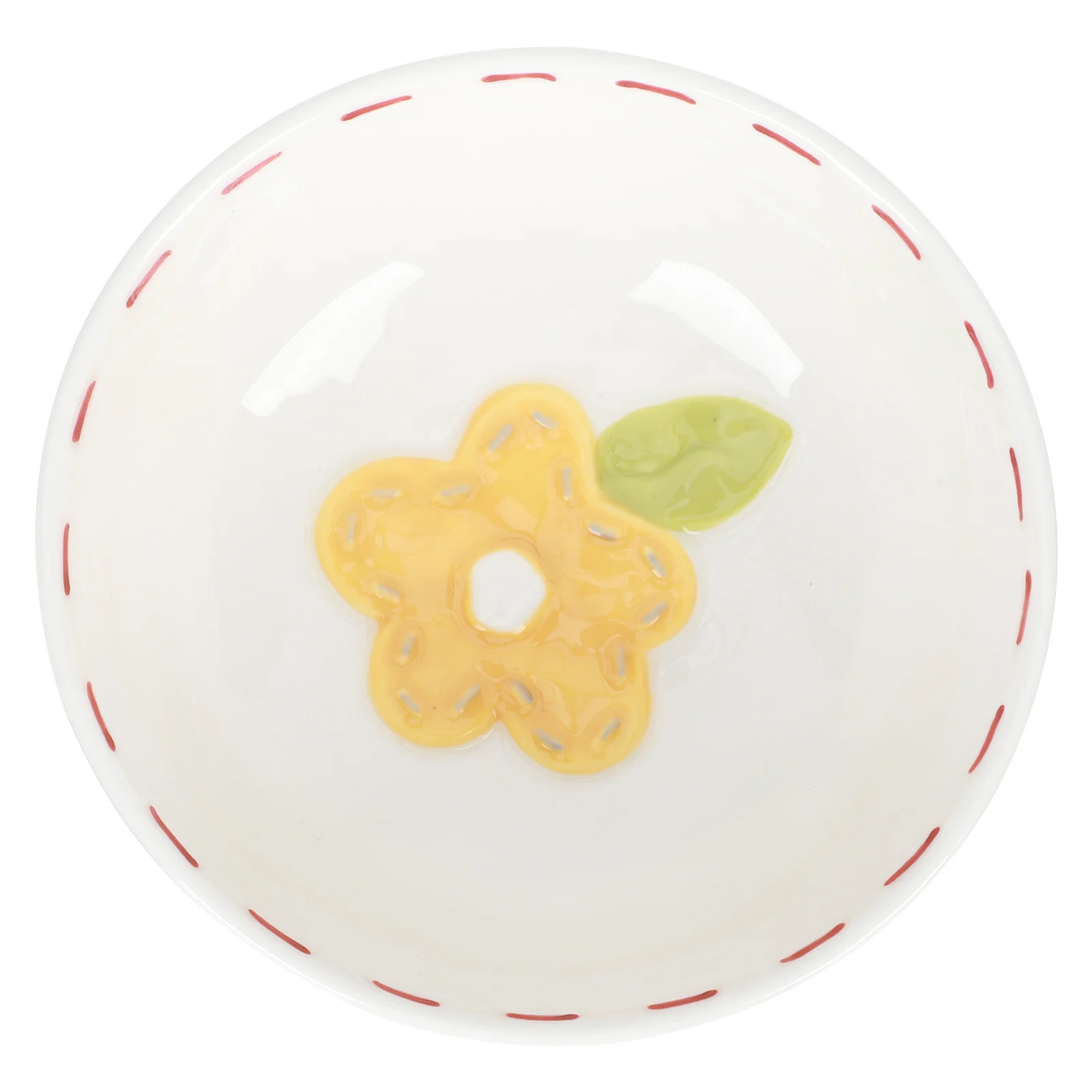 1Pcs Embossed Rabbit Lovely Small Ceramic Salad Bowl Versatile Seasoning Saucer Dining Tableware Rice Bowl Household Tableware