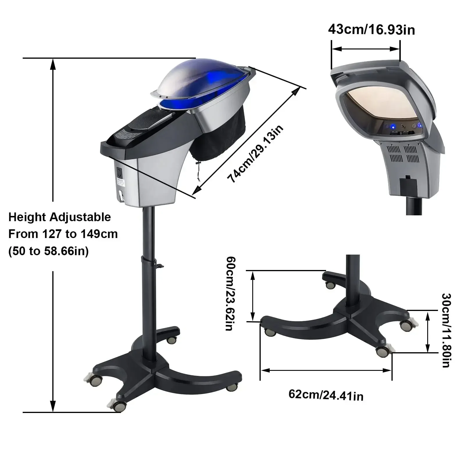 

Многофункциональный парогенератор для волос с капюшоном-шлемом, оборудование для глубокого увлажнения и масляной терапии для мебели
