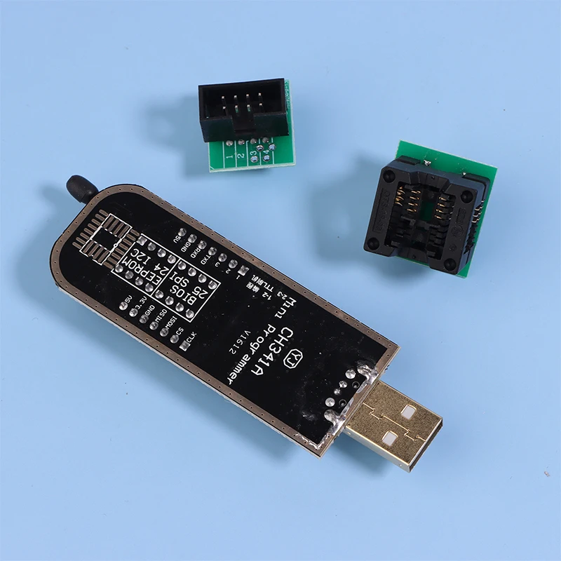 Ch341b 24 25 séries eeprom flash bios módulo programador usb soic8 sop8 clipe de teste para eeprom 93cxx/25cxx/24cxx kit diy