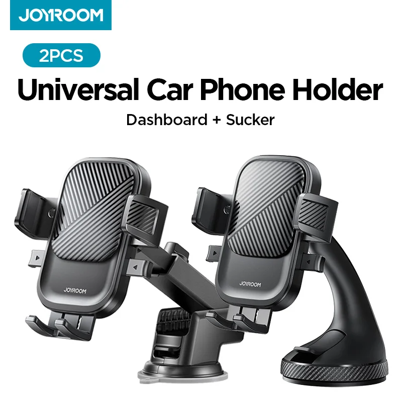 

Joyroom 2PCS Car Phone Holder Dashboard / Sucker with Suction Cup Base Universal Car Cell Phone Holder For 4.7-6.8 inches Phones