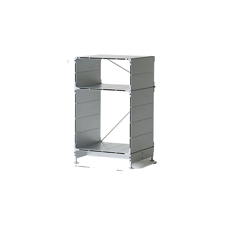 

Combined bedside table Aluminum alloy cloth storage cabinet ins Sofa side cabinet Metal rack