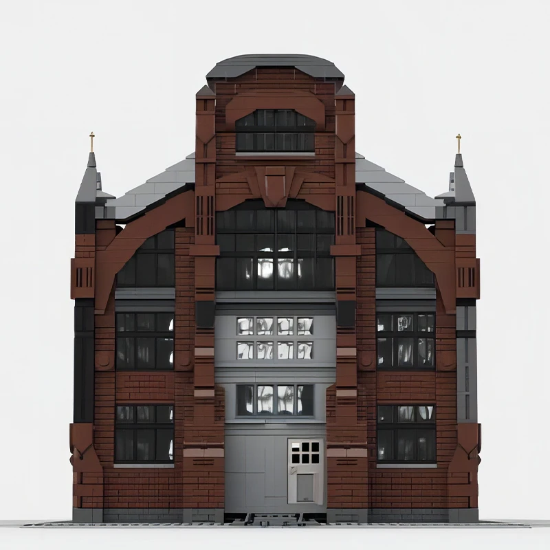 Modern Street View Architecture Old Depo City Railway Electric Station MOC Technology Building Blocks DIY Toys Kid's Xmas Gifts