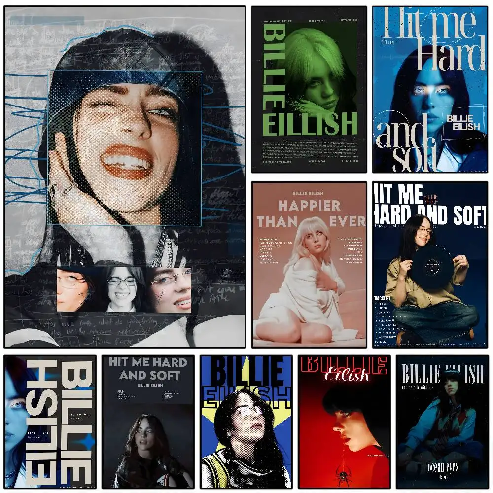 1pc Famous Singer B-billieS Singer Poster Art with prints Home bedroom living room decoration gift