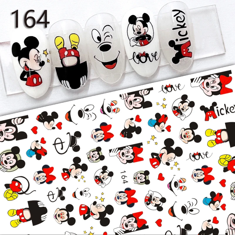 1PCS New Mickey Mouse 3D Adhesive Nail Art Sticker Disney Princess Stardeloo Cartoon Nail Art Decal Sticker Nail Parts Manicure