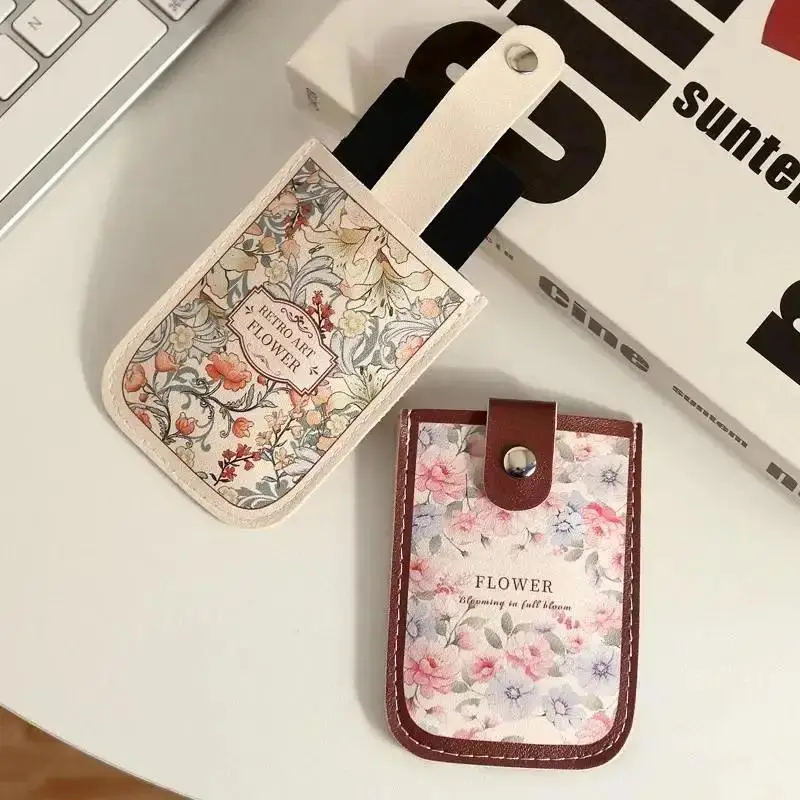 Retro Floral Oil Painting Card Holder Women ID Driving License Organizer Wallet Bank Credit Card Storage Bag