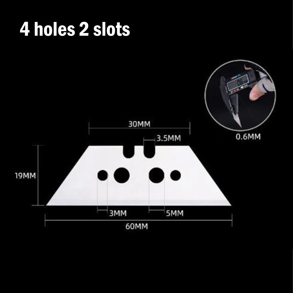 10 sztuk ostrze trapezowe wielofunkcyjna stal węglowa DIY proces ostrze do domu dekoracja biurowa instrukcja narzędzia do cięcia ręcznego