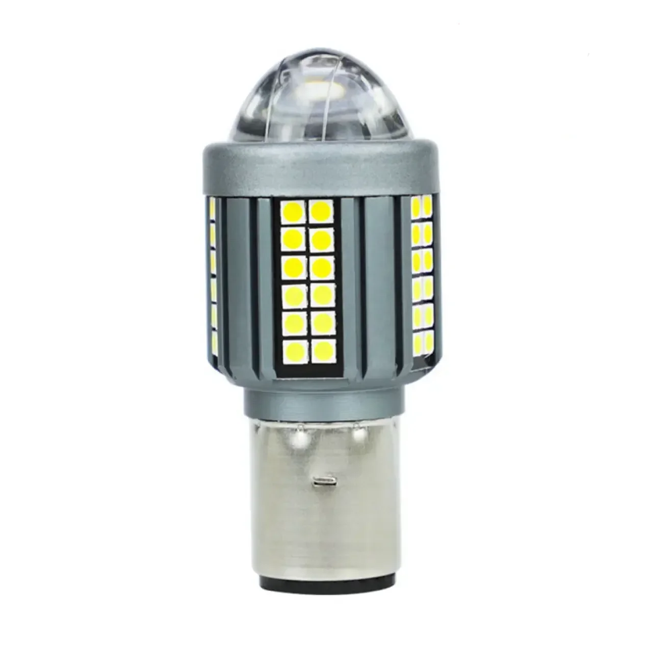 1pc H4 BA20D H6 LED Motorcycle Headlight CSP Dual Color White Yellow Hi Lo Beam Lens Fog Lamp for Motobike Scooter Running Light