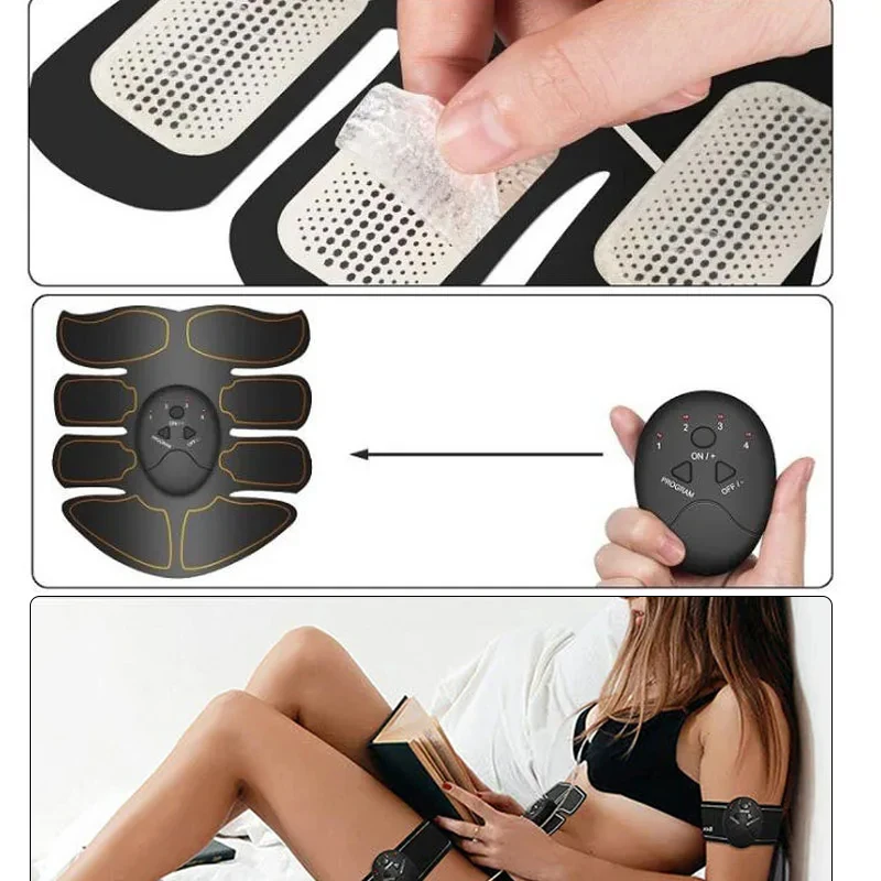 Muscle Stimulator Fitness Abdominal Massager Muscle Training Body Weight Loss Slimming Pad Smart Ems Electric Wireless Trainer