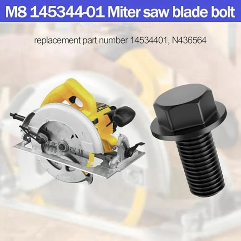 2Pcs 145344-01 Miter Saw Blade Bolt Replacement Clamp Bolt DW703 DW704 DW718 DW705 DW780 DW715 DW716