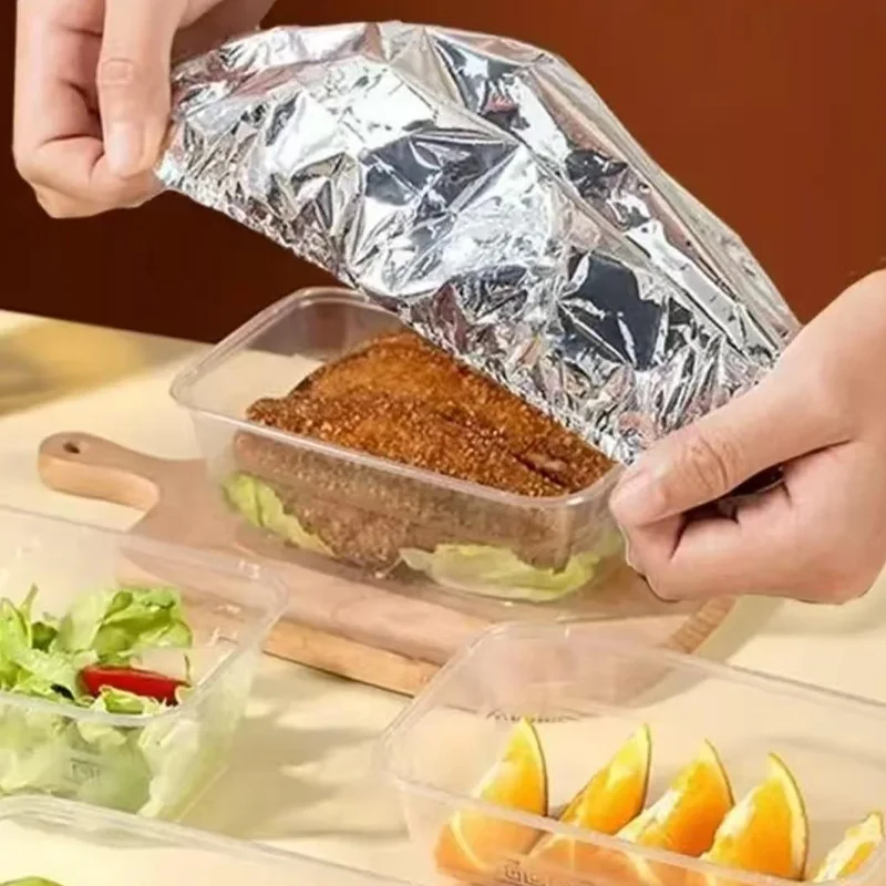 20-100PCS Reusable Aluminum Foil Bowl Covers Winter Food Foil Insulation Cover Retaining Anti-Odor Fresh-keeping Bowl Cover