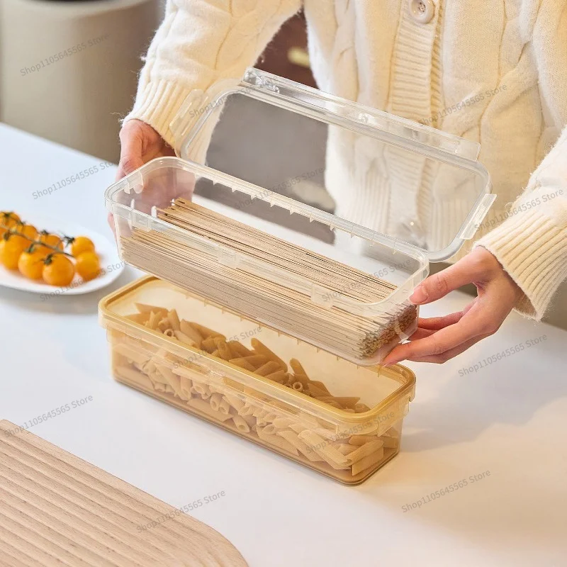 For Food Grade Noodle Storage Box Kitchen Pasta Noodle Storage Bucket Refrigerator Organizing Storage Box
