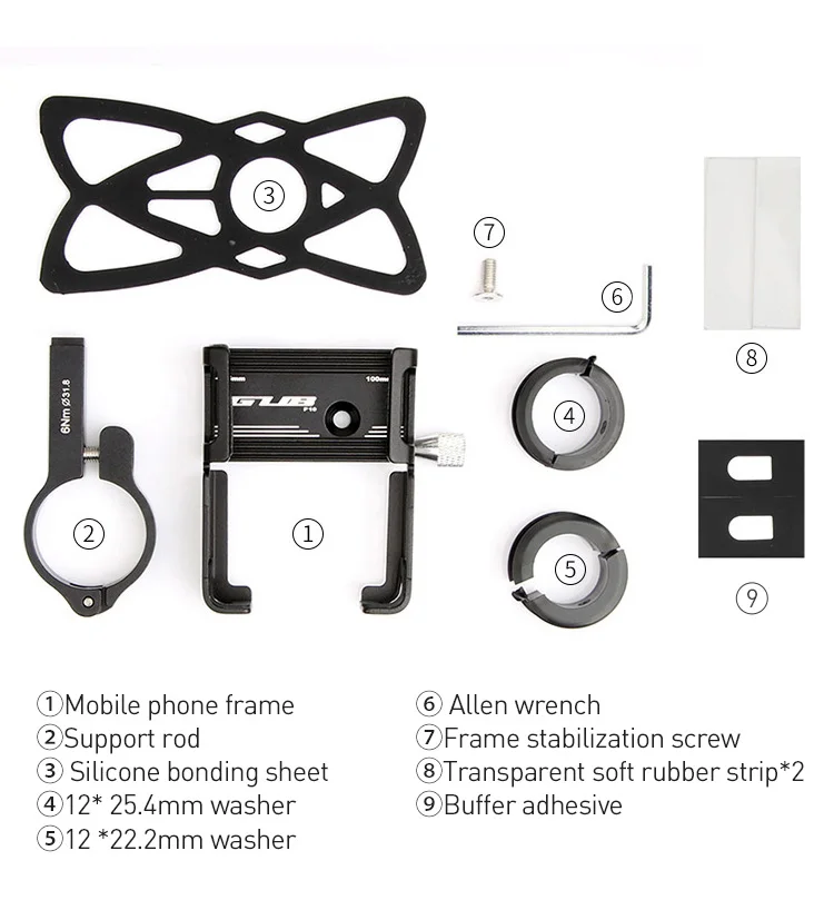 GUB P10 Fahrrad-Telefonhalter, 3,5–6,8 Zoll, Handy-Halterung für Elektrofahrrad, Motorrad, MTB, Rennrad, Lenker, Telefonständer – Detail 14