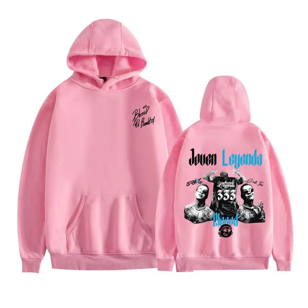 Rapper Blessd SI SABE Album Tour Merch Felpe con cappuccio Uomo Donna Moda Felpe stile Hip Hop Autunno/Inverno Pullover con cappuccio in pile