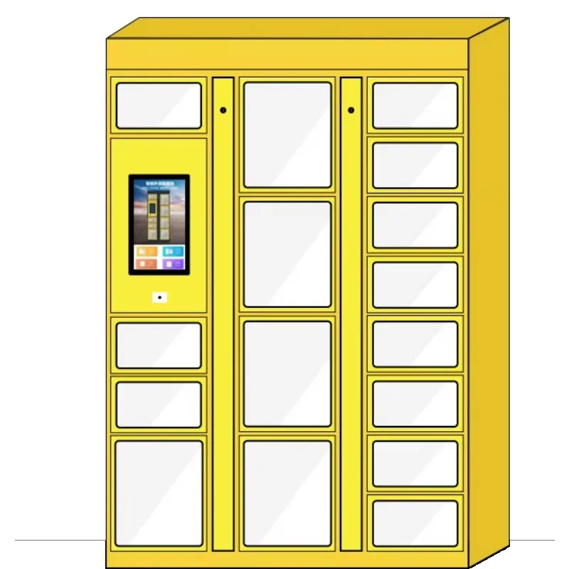 24 Hour Self Service Food Delivery Locker Double Sided Electronic Key Lock Best Seller Restaurant Meal Pickup Cabinet