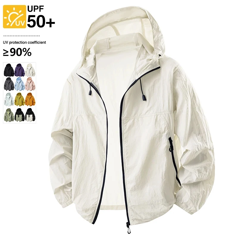 UPF 50+ Sun Protection Clothes Anti-UV Jacket Men Women Lightweight Summer Quick-drying Outdoor Hiking Cycling Skin Coats