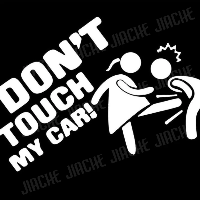 Funny Car Sticker Dont Touch My Car Decals Stickers Creative Auto Decal Exterior Decoration Black White Accessories Sticker - view 3