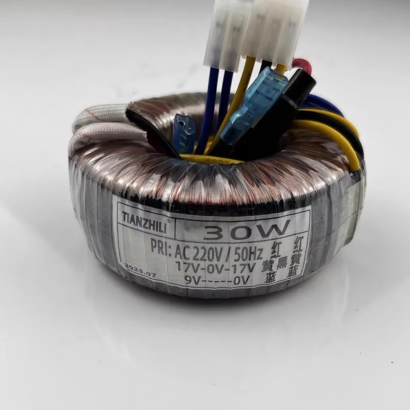 30W Toroidal Transformer 220V to Dual 17V 9V Pure Copper Full Power Amplifier Accessory Preamp