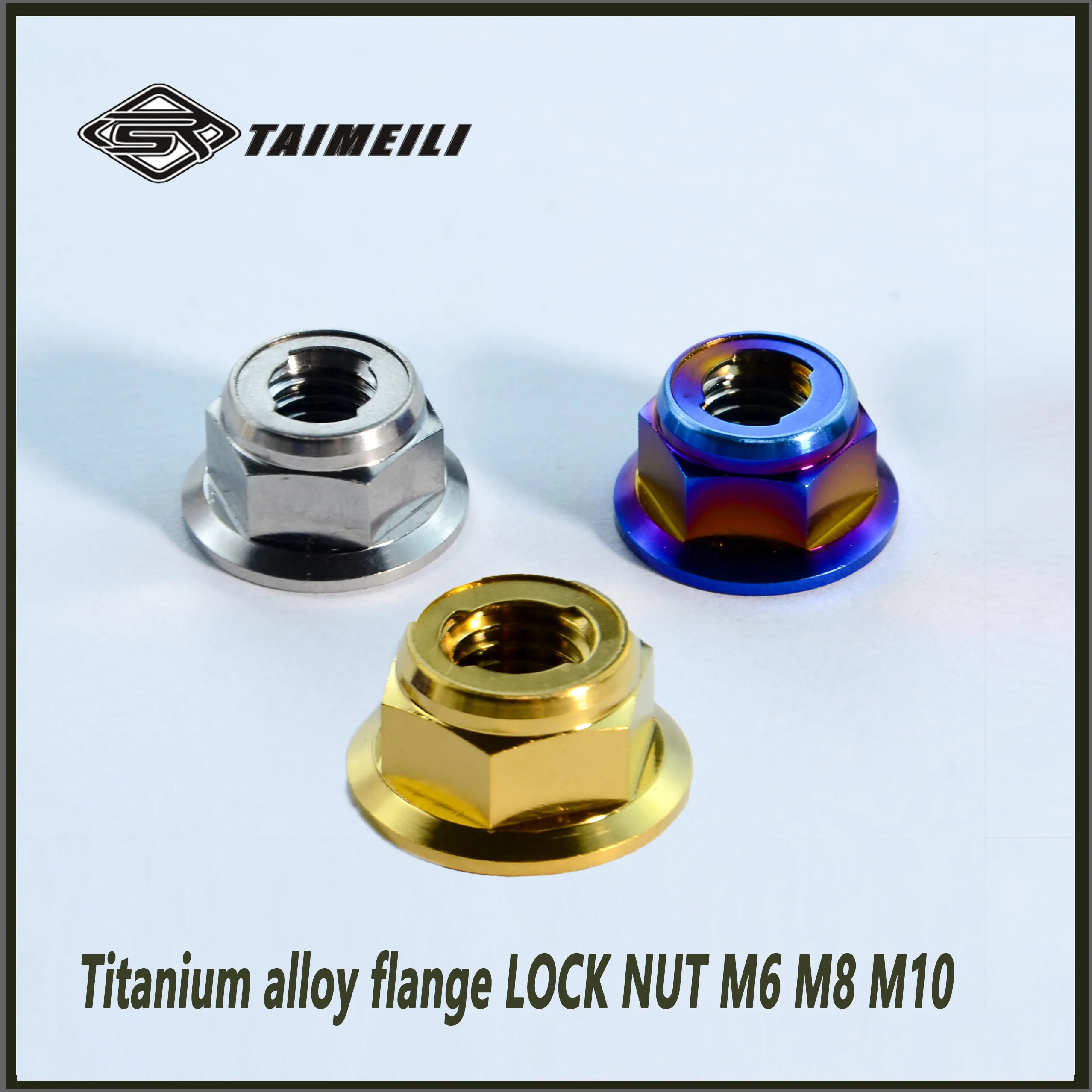 TAIEMILI 1pcs Titanium Alloy Lock Nut Metal Sheet Lock M6M8M10 Bicycle and Motorcycle Refitting Repair view 2