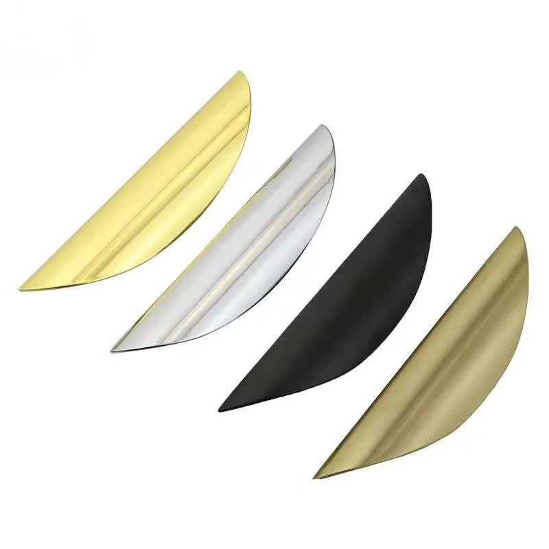 2PC Semi-circular arc handle concave light luxury wardrobe door drawer bathroom cabinet handle modern simple and versatile