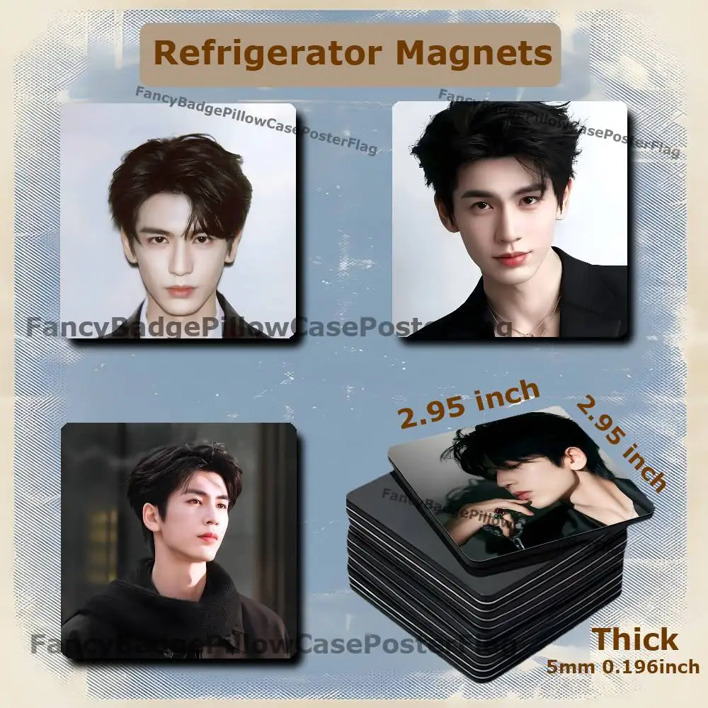 Zhang Ling He Fridge Refrigerator Magnet Set Creative Square Decorative Adhesive Stickers Magnets Festival Gift