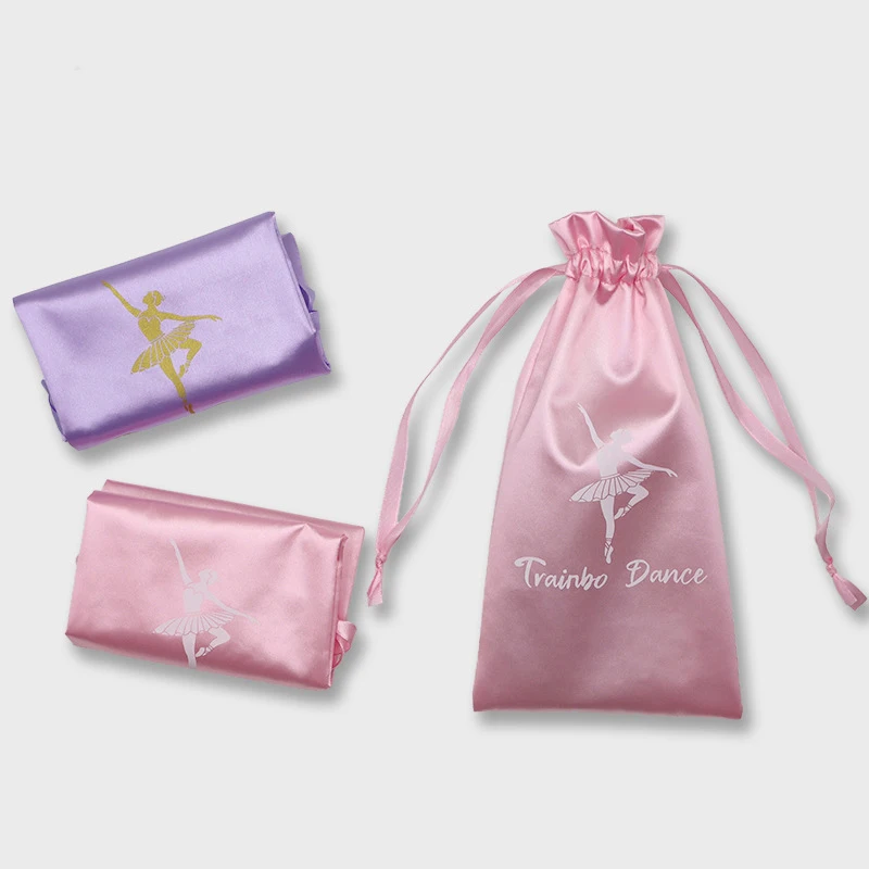 

1PC Pink White Dance Bag Shoes Storage Pouch Ballet Organizer Handbag Bags Pouches Satin Ballet Shoe Bag Dance Shoes Pouch
