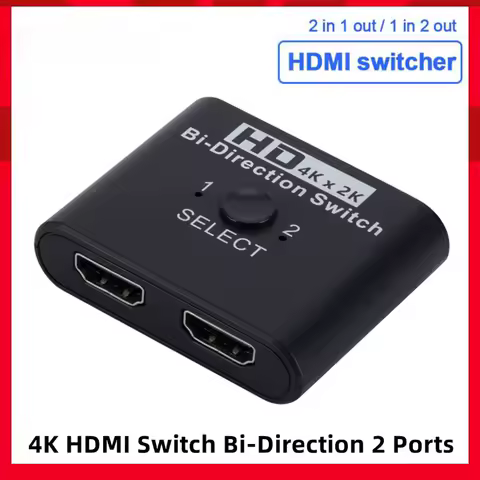 HDMI 4K 60Hz Switch 4K 120Hz Bi-Direction 2 Ports 2 in 1HDMI Splitter Switch For PC Xbox PS3/4 TV Box to Monitor TV Projector