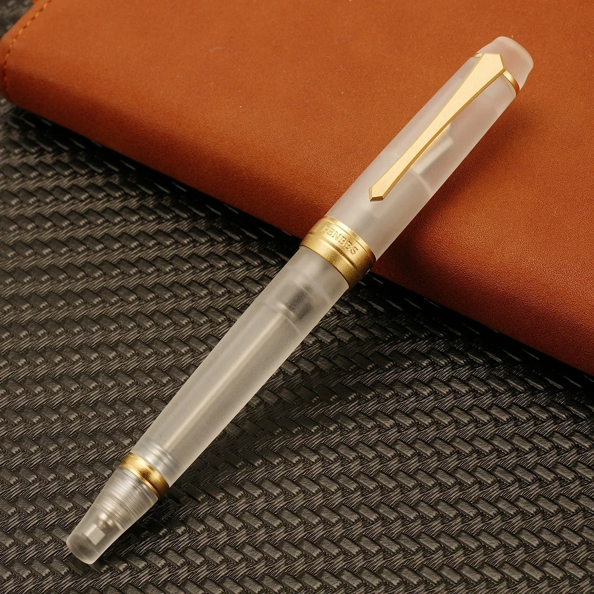 

Penbbs 456 Vacuum Filling Fountain Pen Fine Nib with Box Matte White Writing Gift Pen for Office Set