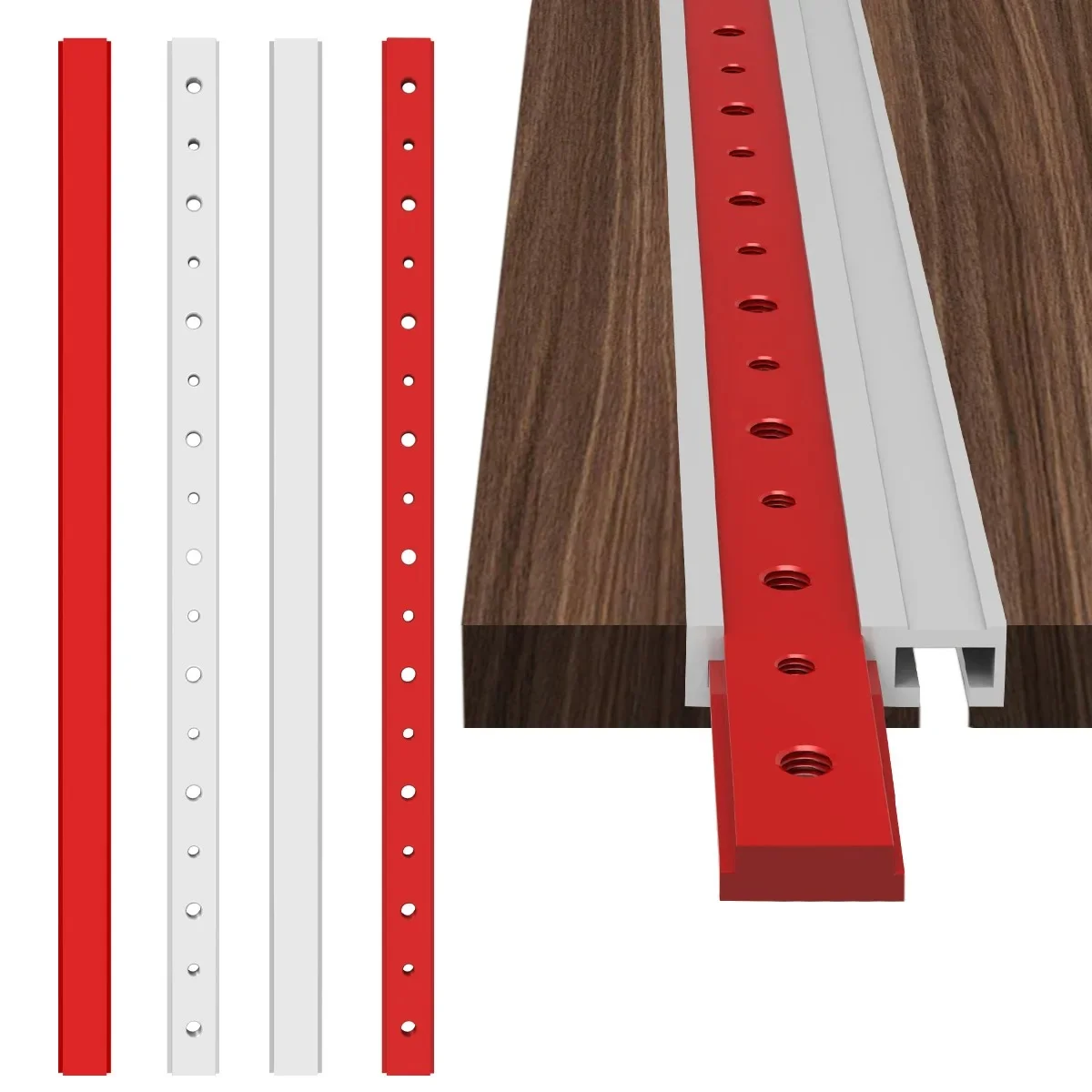 450MM Miter Bar Slider Table Saw Gauge Rod T Slot Miter Track Jig T Screw Fixture Slot Aluminum Alloy for Woodworking Router
