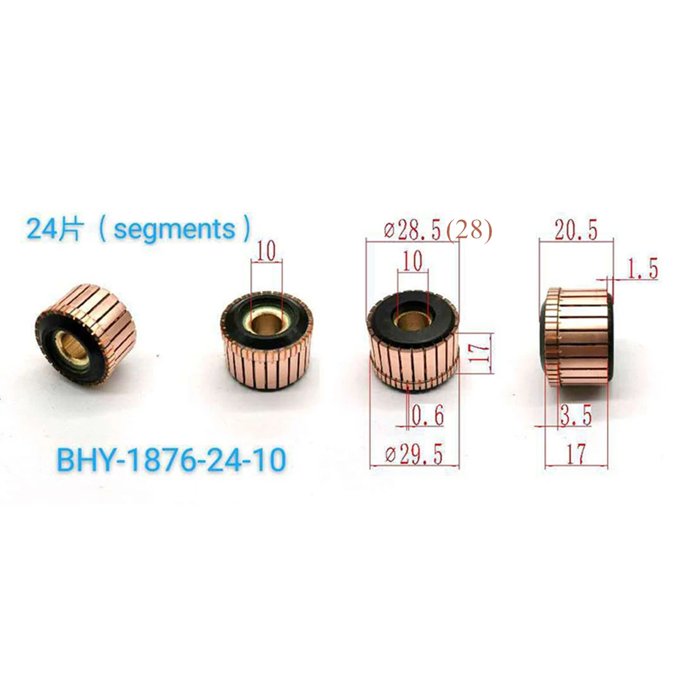 1Pc 28.5/28x20.5(17)mm 24P Barre di Rame Alternatore Motore Elettrico Commutatore BHY-1876-24