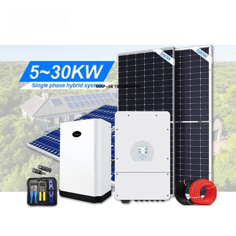 6 Kw 10Kva 20Kva Hybrid Off Grid Solar Panel House Kit Power Energy System Storage Longi Full Set With Lithium Batteries