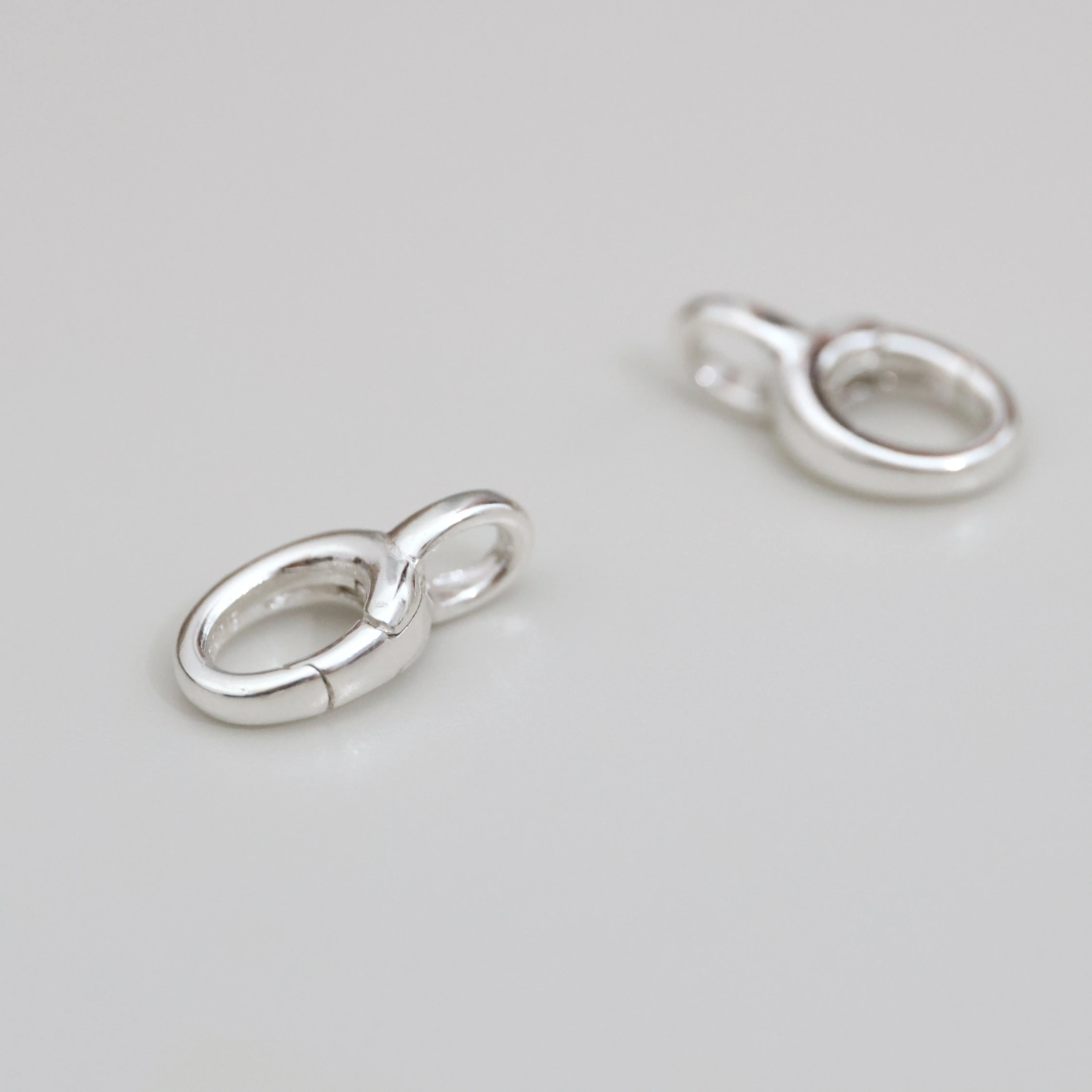 1pc 100% Solid 925 Sterling Silver Snap Hook Clasp for DIY Fine Jewelry Finding JQ0064