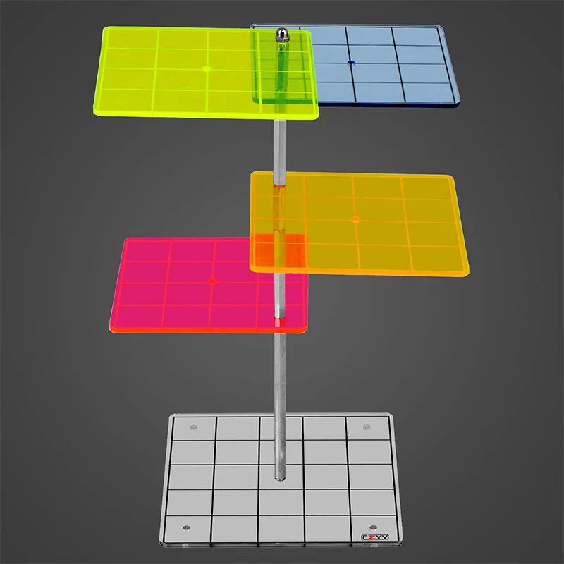 3D Combat Risers Set Colored Acrylic Flying Miniature Flight Stand with 1 Inch SquareGrid Great Wargame Space