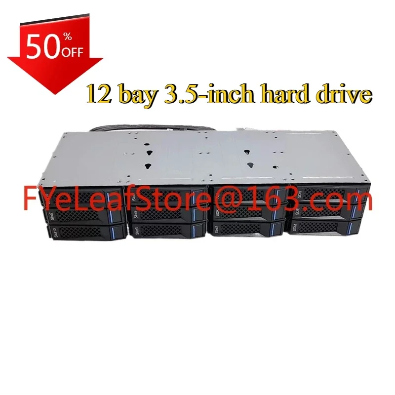 12-Disk 3.5-inch hard disk cage hot-swappable 8643 interface D-type 4ping power supply SAS/SATA cabinet