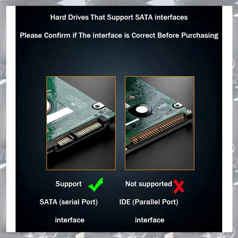 ホットセール-2.5インチ HDD エンクロージャ SATA から USB3.1 外付けハードドライブケース 6Gbps HDD SSD ハードドライブエンクロージャ収納ケース PC 用、2