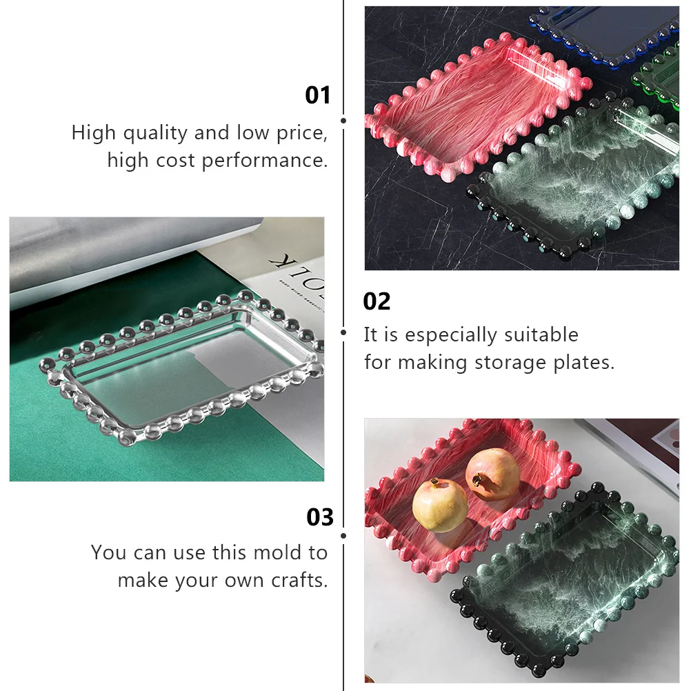 

Silicone Storage Plate Diy Crystal Resin Crafts Mold Easy Clean High Quality Manual Mold For Jewelry Handicraft