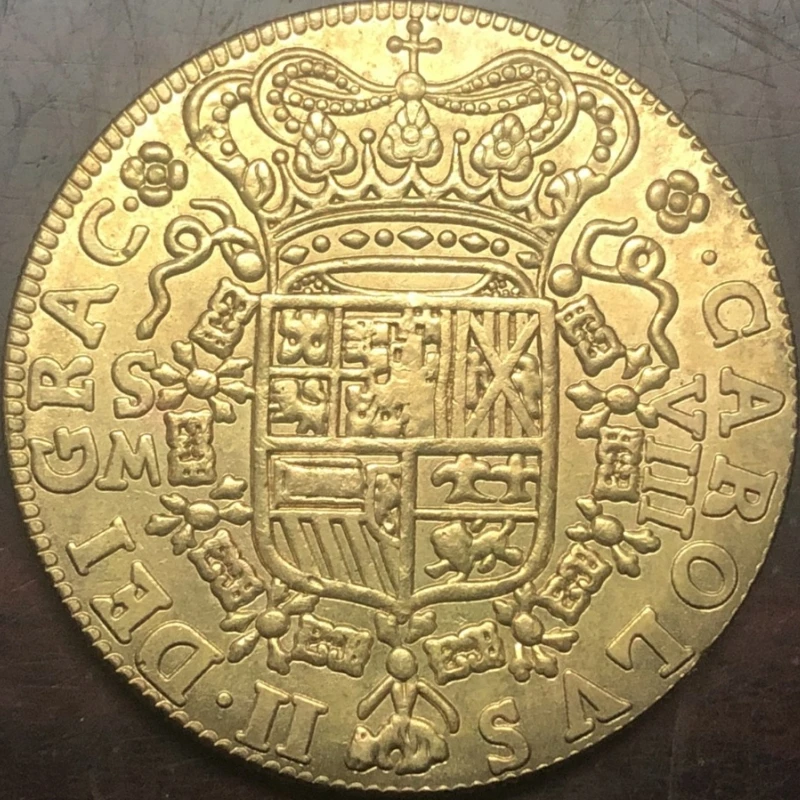 1699 Spain 8 Escudos - Carlos II Seville Gold Copy Coin