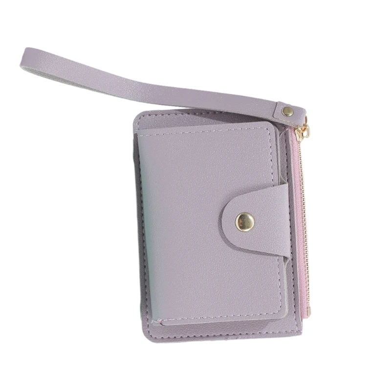 Women Girl Clutch Bag Coin Purse PU Small Wallet Multi-slot Wristlet Purse Credit Card Card Holder Zipper Purse