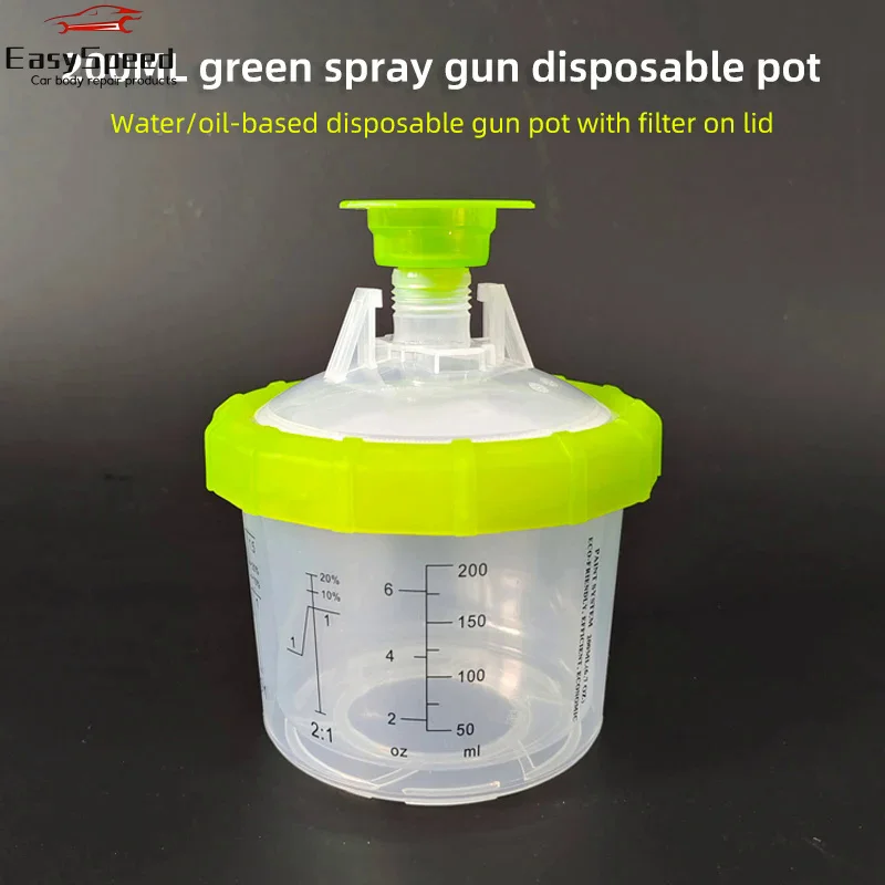 

200ml spray gun free wash pot disposable free wash gun Cup car paint spray gun plastic pot inner bladder Cup